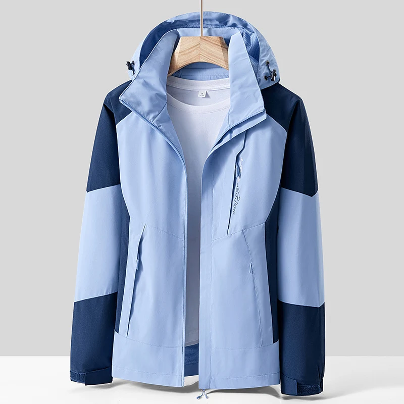 Unisex Atmungsaktive Softshell-Outdoorjacke im Colorblock-Design mit regulierbarer Kapuze und verdecktem Zweiwege-Reißverschluss Nord Taschen