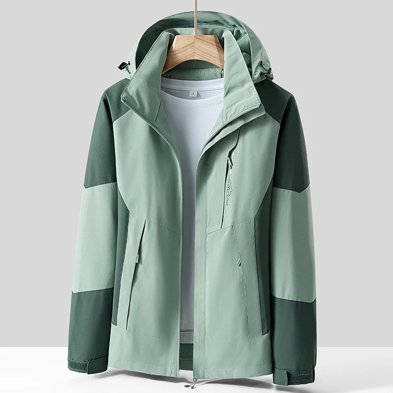 Unisex Atmungsaktive Softshell-Outdoorjacke im Colorblock-Design mit regulierbarer Kapuze und verdecktem Zweiwege-Reißverschluss Nord Taschen