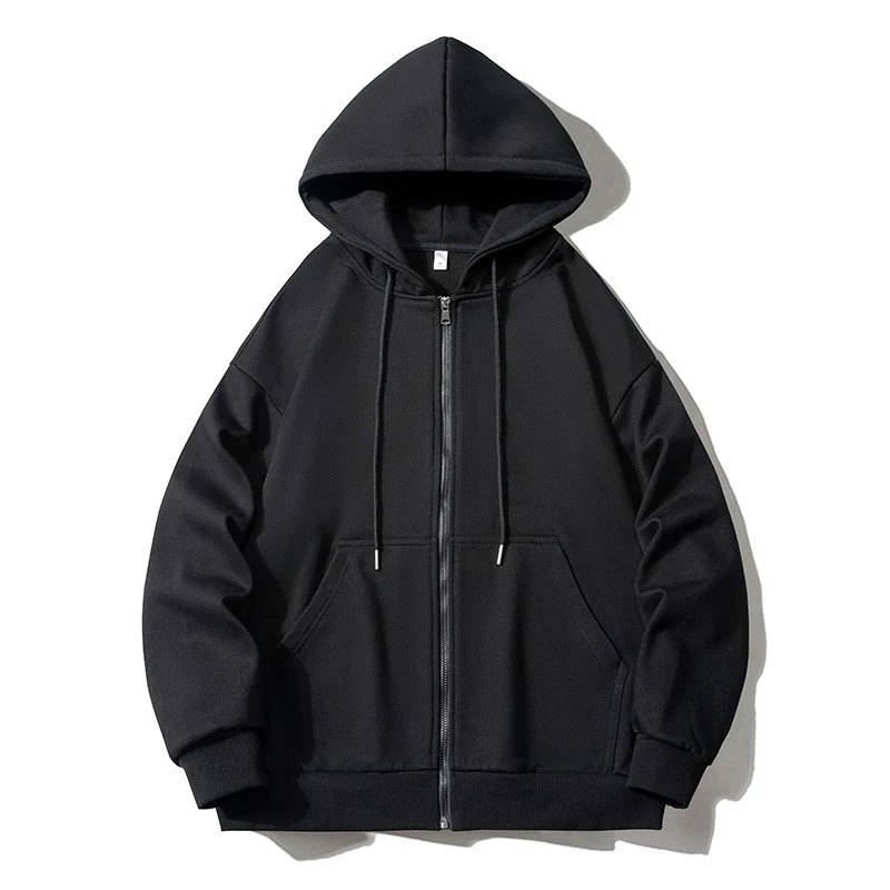 Herren Kapuzensweatjacke mit durchgehendem Reißverschluss, Oversize‑Schnitt und Raglanärmeln Nord Taschen