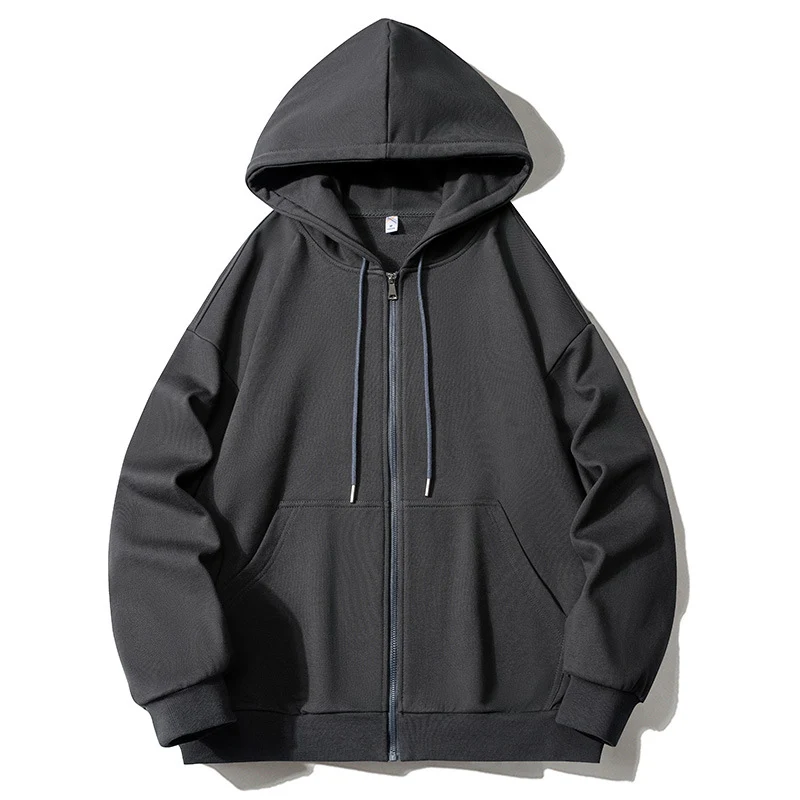 Herren Kapuzensweatjacke mit durchgehendem Reißverschluss, Oversize‑Schnitt und Raglanärmeln Nord Taschen