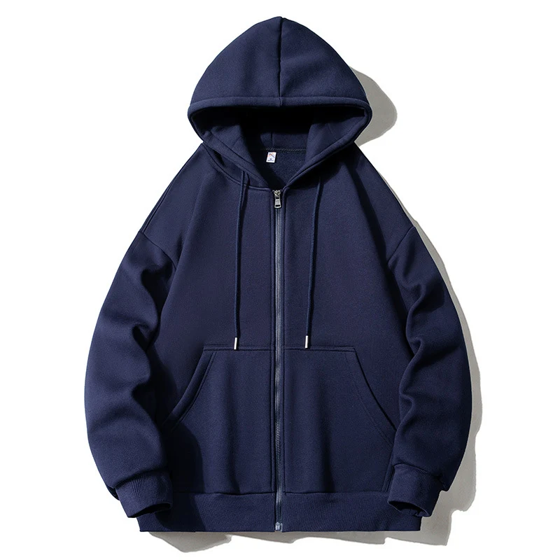Herren Kapuzensweatjacke mit durchgehendem Reißverschluss, Oversize‑Schnitt und Raglanärmeln Nord Taschen