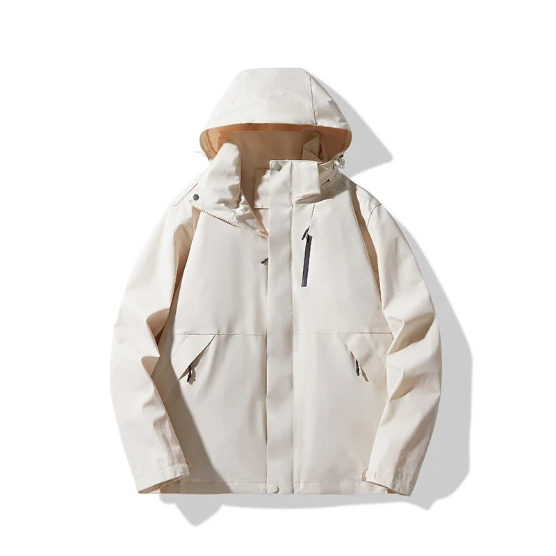 Herren Technische wasserdichte Kapuzen-Shelljacke im minimalistischen Urban-Look Nord Taschen