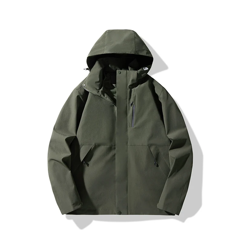 Herren Technische wasserdichte Kapuzen-Shelljacke im minimalistischen Urban-Look Nord Taschen