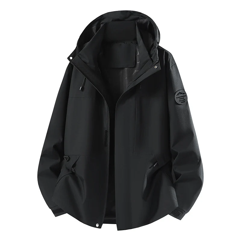 Herren Technische Softshell-Kapuzenjacke mit verdecktem Frontreißverschluss und Multifunktions-Taschen Nord Taschen