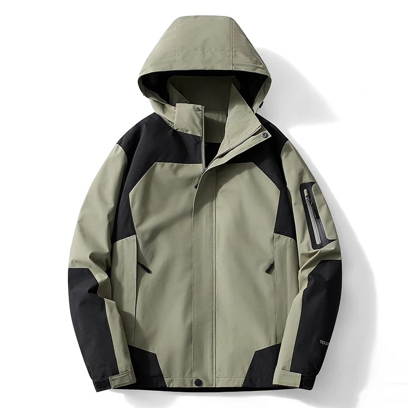 Herren technische Softshell-Kapuzenjacke mit Kontrastpaneelen und Reißverschluss-Ärmeltasche Nord Taschen