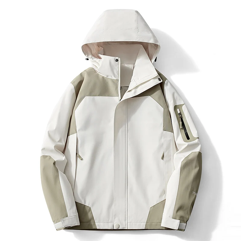 Herren technische Softshell-Kapuzenjacke mit Kontrastpaneelen und Reißverschluss-Ärmeltasche Nord Taschen
