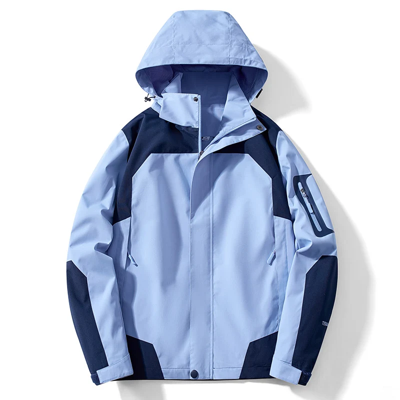 Herren technische Softshell-Kapuzenjacke mit Kontrastpaneelen und Reißverschluss-Ärmeltasche Nord Taschen