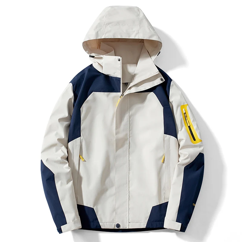 Herren technische Softshell-Kapuzenjacke mit Kontrastpaneelen und Reißverschluss-Ärmeltasche Nord Taschen