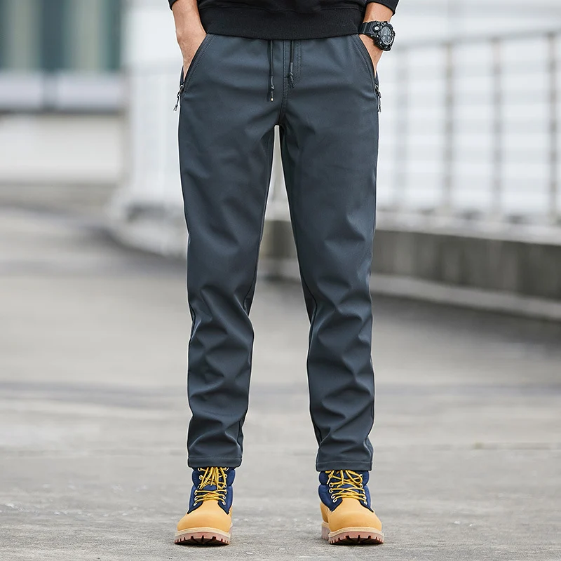 Herren Technische Softshell-Jogginghose mit wasserabweisender Membran, Reißverschlusstaschen und elastischem Kordelbund Nord Taschen