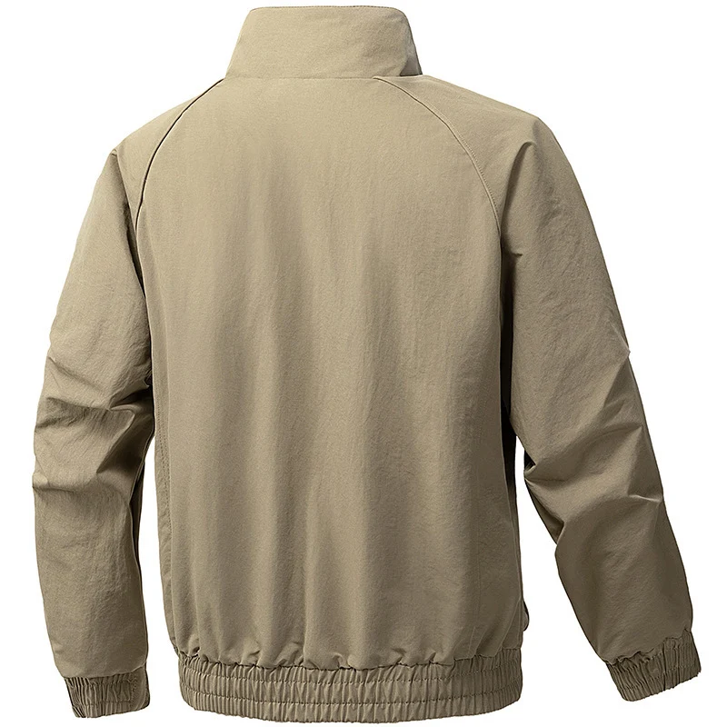 Herren Technische Microfaser-Softshelljacke im Bomberstil mit Stehkragen und Reißverschlusstaschen Nord Taschen