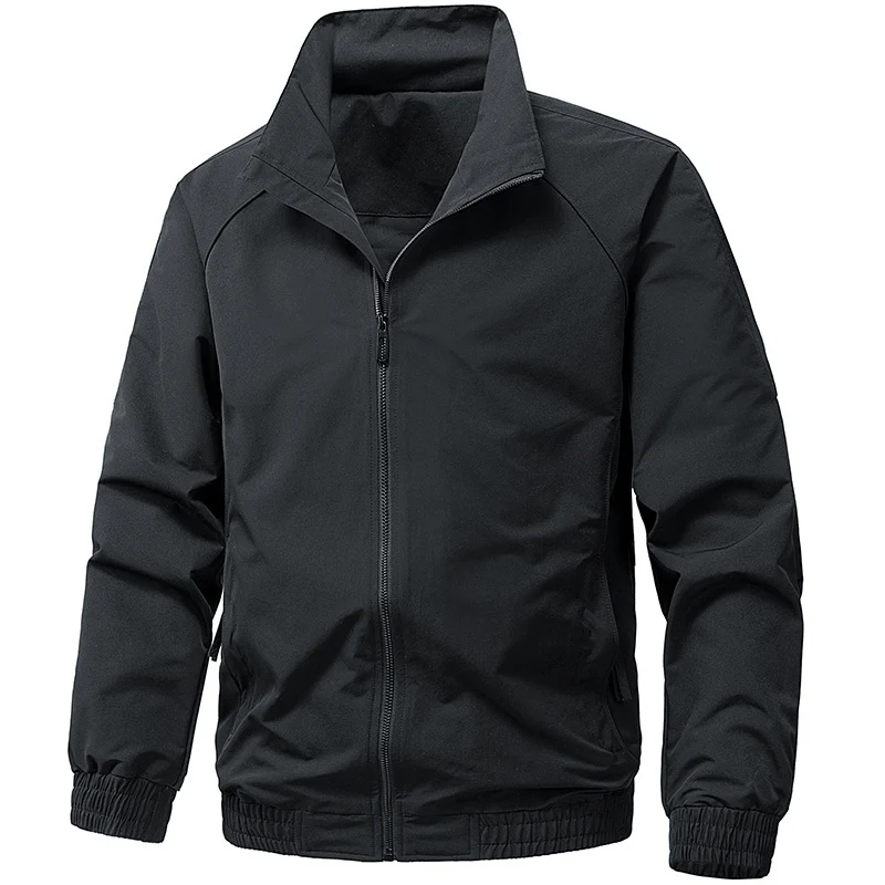 Herren Technische Microfaser-Softshelljacke im Bomberstil mit Stehkragen und Reißverschlusstaschen Nord Taschen