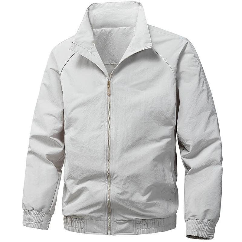 Herren Technische Microfaser-Softshelljacke im Bomberstil mit Stehkragen und Reißverschlusstaschen Nord Taschen
