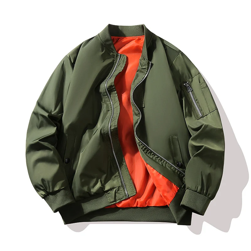 Herren Technische Bomberjacke im Flight‑Stil mit kontrastierendem Innenfutter Nord Taschen