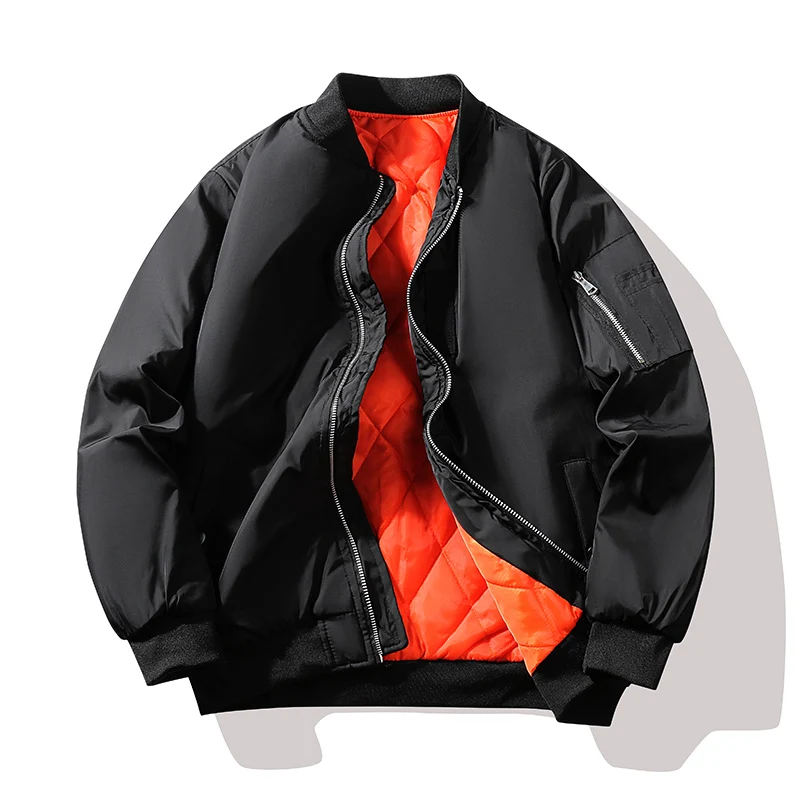 Herren Technische Bomberjacke im Flight‑Stil mit kontrastierendem Innenfutter Nord Taschen