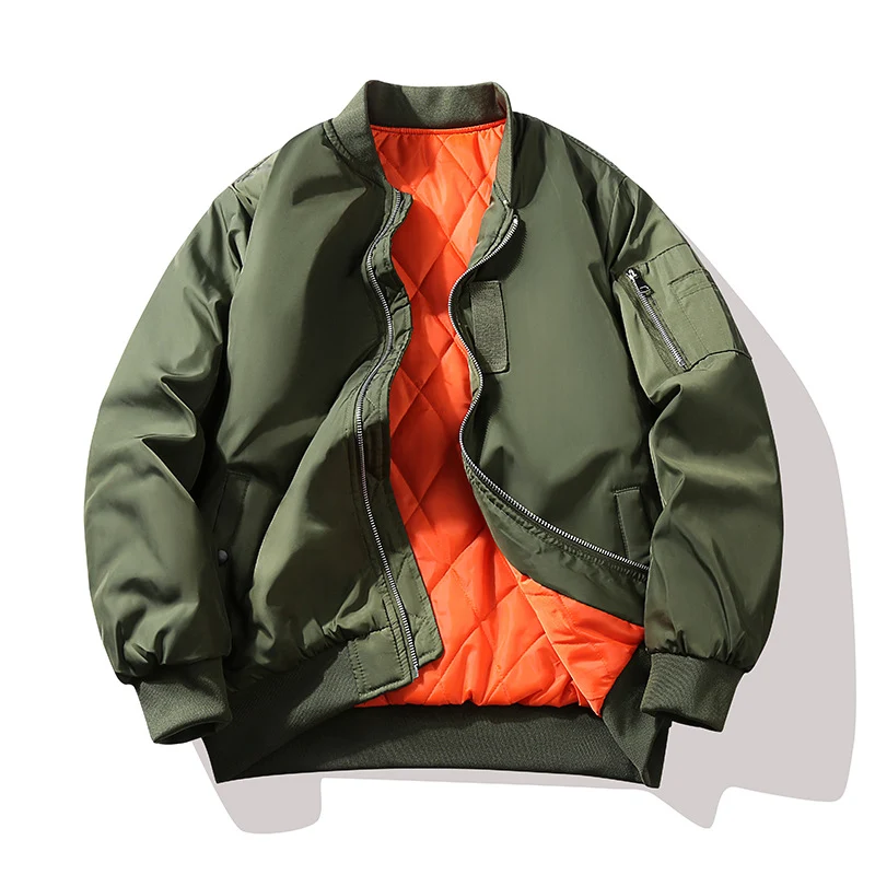 Herren Technische Bomberjacke im Flight‑Stil mit kontrastierendem Innenfutter Nord Taschen