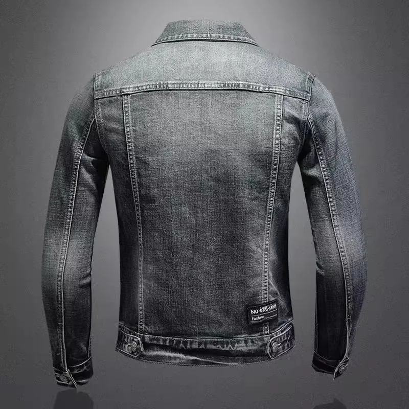Herren Jeansjacke mit Used-Waschung, aufgesetzten Brusttaschen und dezenter Stickerei Nord Taschen