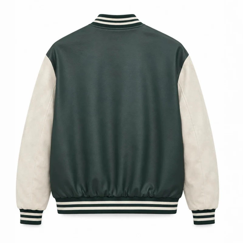 Herren Varsity-Bomberjacke im Letterman‑Stil mit Chenille‑Applikationen Nord Taschen