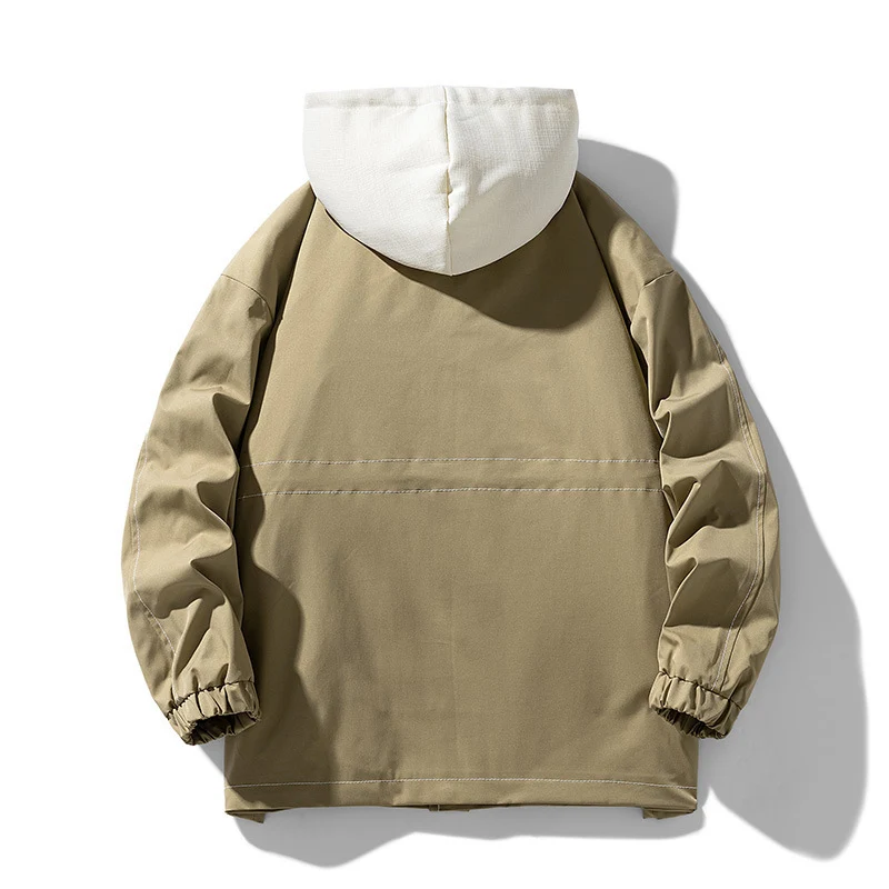 Herren Utility-Fieldjacke mit Kontrastkapuze, verstellbarem Saum und großen Pattentaschen Nord Taschen