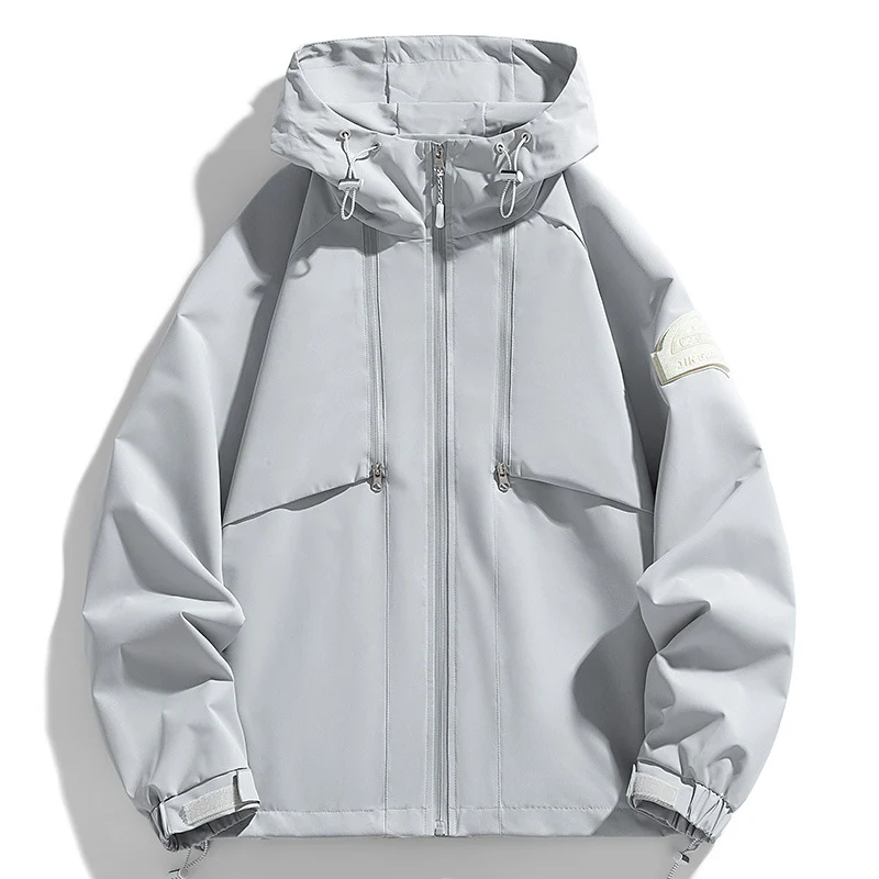Unisex Leichte zweifarbige Wind- und Regenjacke mit Kapuze, Kordelzug und Reißverschlusstaschen Nord Taschen
