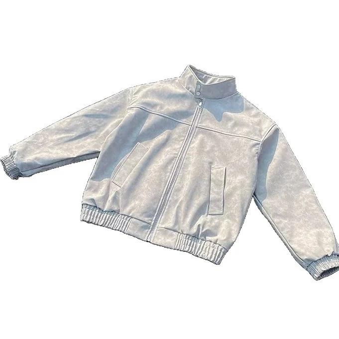 Unisex Kurz geschnittene Oversize-Bomberjacke mit Stehkragen und elastischem Saum Nord Taschen