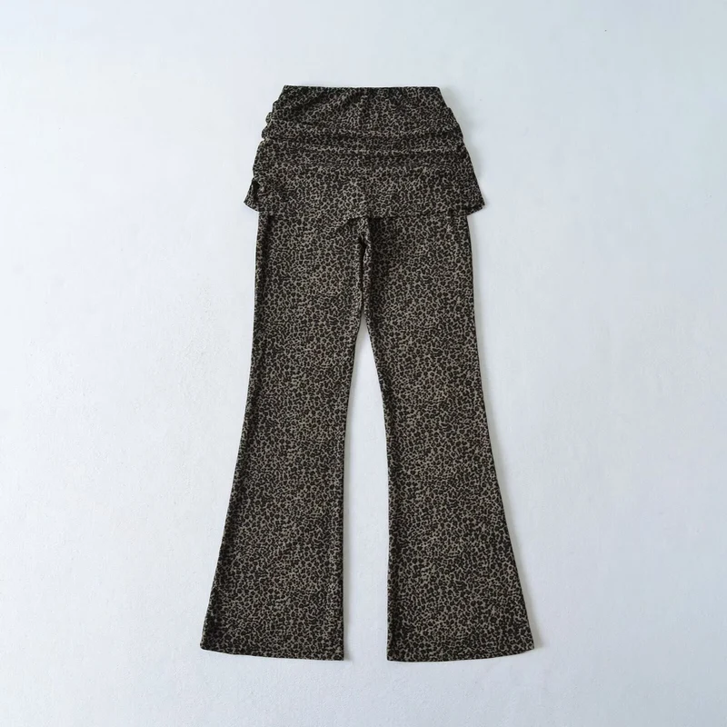Damen High‑Waist Schlaghose mit gerafftem Hüftrock und ausgestelltem Bein Nord Taschen