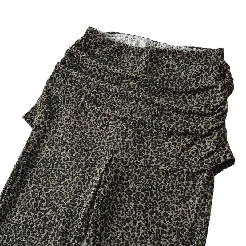 Damen High‑Waist Schlaghose mit gerafftem Hüftrock und ausgestelltem Bein Nord Taschen