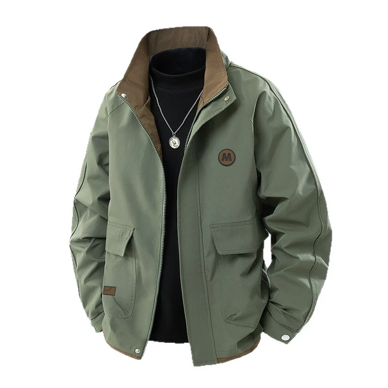 Herren Kurz geschnittene Softshell‑Utility‑Jacke mit Stehkragen und Pattentaschen Nord Taschen