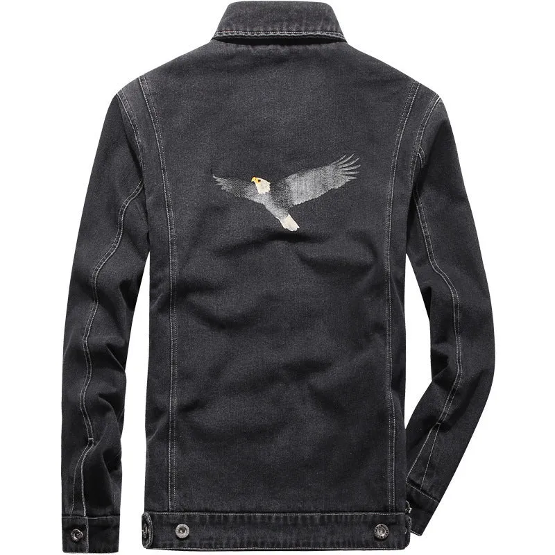 Herren Jeansjacke mit aufgesetzten Taschen und Used-Effekten Nord Taschen