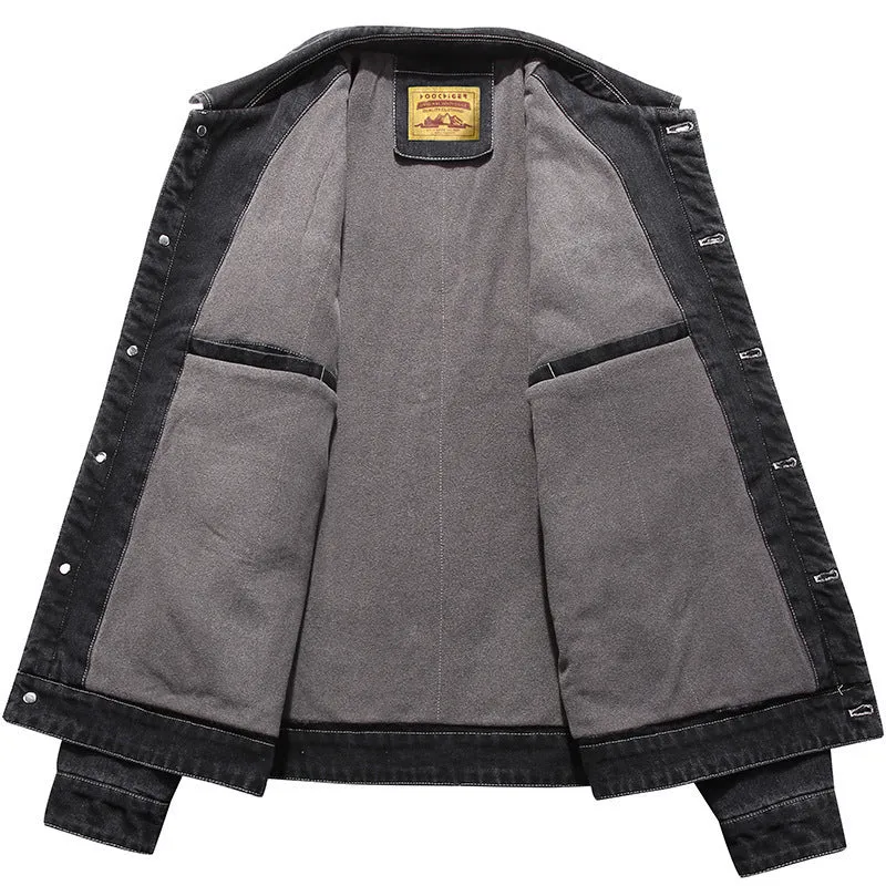 Herren Jeansjacke mit aufgesetzten Taschen und Used-Effekten Nord Taschen