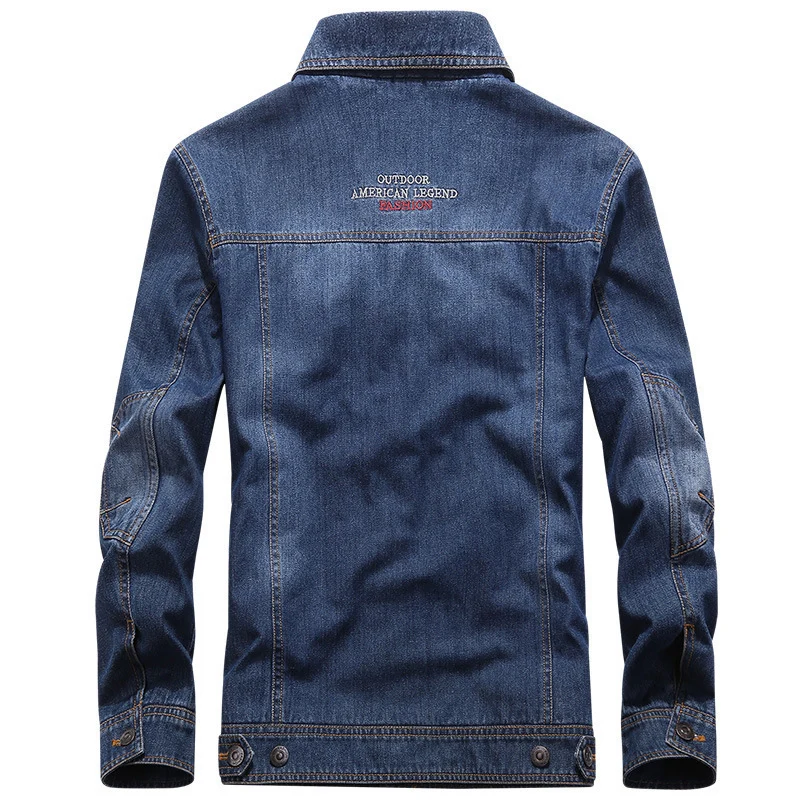 Herren Jeansjacke im Vintage-Look mit Patch, Brusttaschen und atmungsaktivem Mesh-Futter Nord Taschen