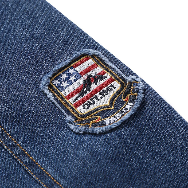 Herren Jeansjacke im Vintage-Look mit Patch, Brusttaschen und atmungsaktivem Mesh-Futter Nord Taschen