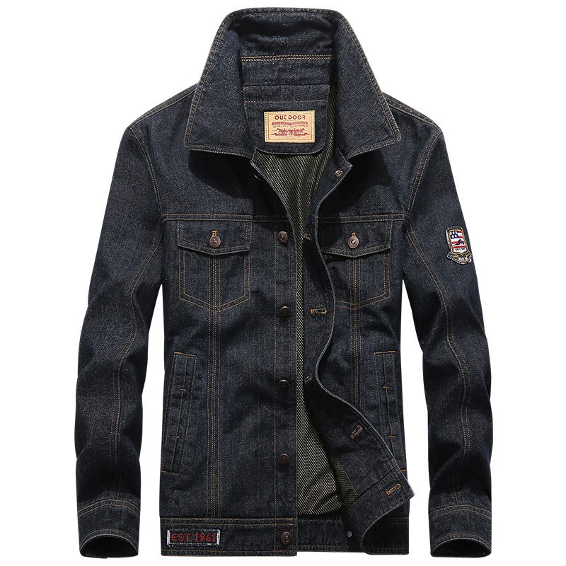 Herren Jeansjacke im Vintage-Look mit Patch, Brusttaschen und atmungsaktivem Mesh-Futter Nord Taschen