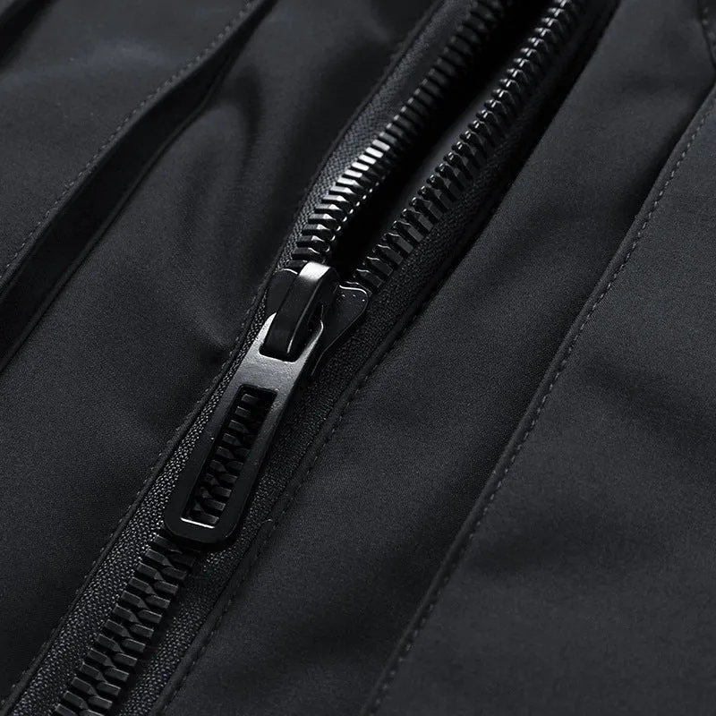 Herren Isolierte Outdoorweste mit hohem Stehkragen, Multifunktionstaschen und markanten Webbändern Nord Taschen