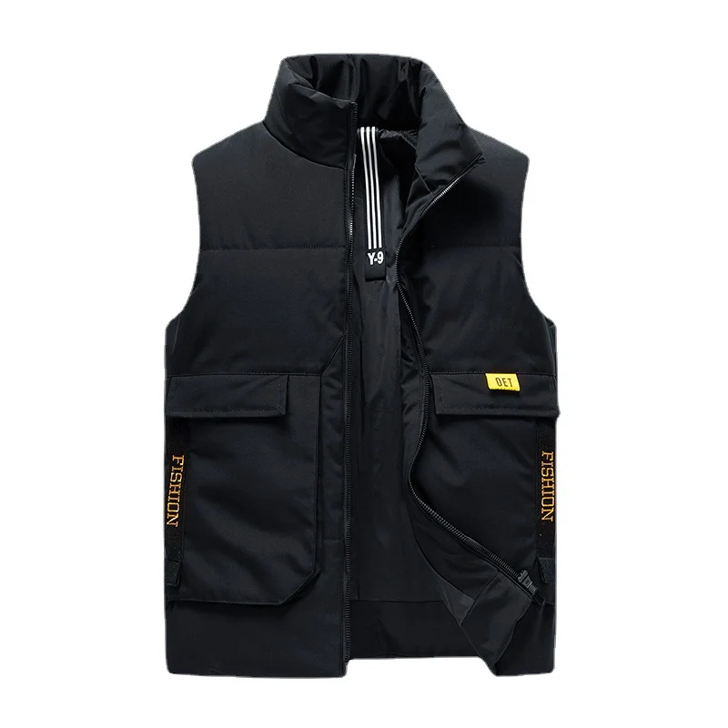 Herren Isolierte Outdoorweste mit hohem Stehkragen, Multifunktionstaschen und markanten Webbändern Nord Taschen
