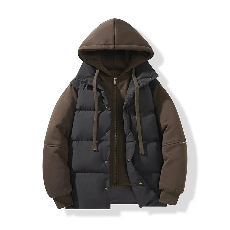 Herren Hybrid-Steppjacke mit integrierter Kapuzen-Fleeceinnenschicht Nord Taschen