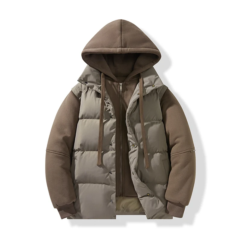 Herren Hybrid-Steppjacke mit integrierter Kapuzen-Fleeceinnenschicht Nord Taschen