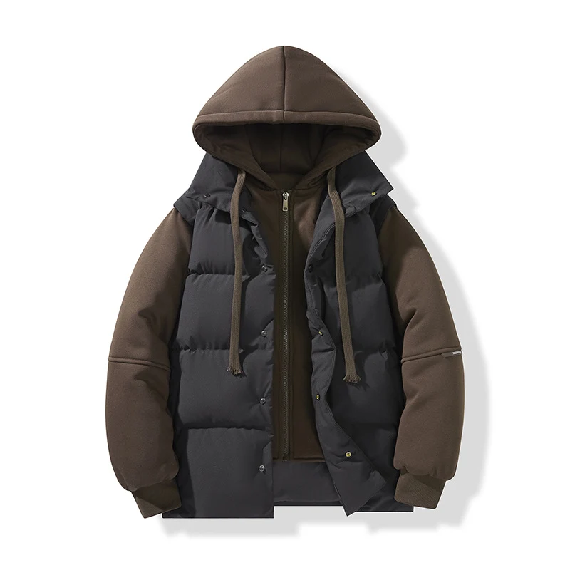 Herren Hybrid-Steppjacke mit integrierter Kapuzen-Fleeceinnenschicht Nord Taschen