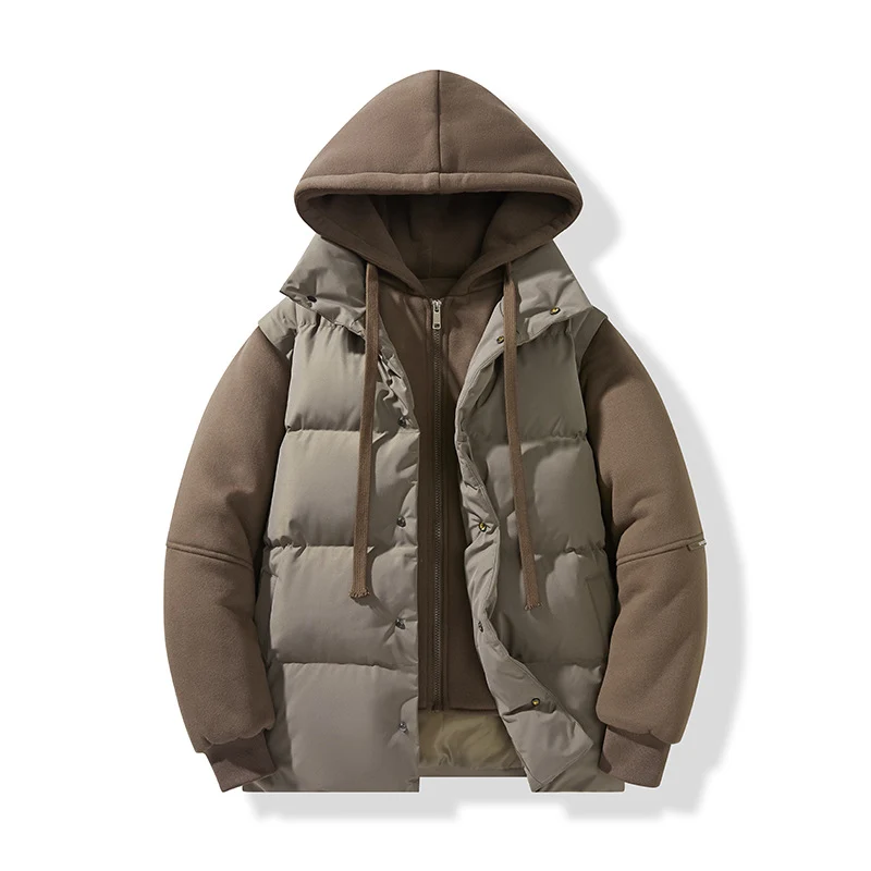 Herren Hybrid-Steppjacke mit integrierter Kapuzen-Fleeceinnenschicht Nord Taschen