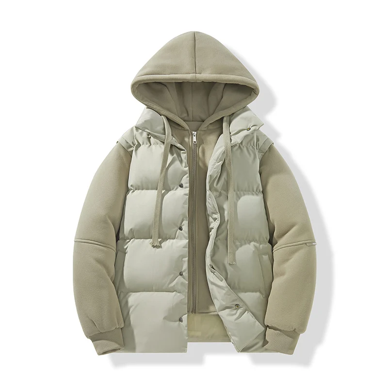 Herren Hybrid-Steppjacke mit integrierter Kapuzen-Fleeceinnenschicht Nord Taschen