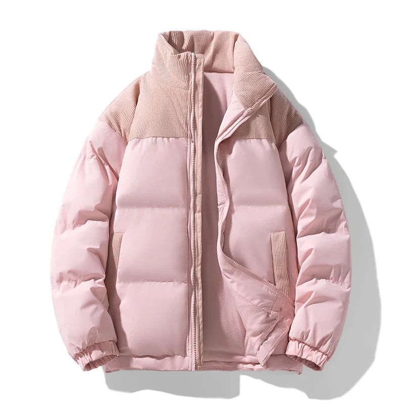 Herren gesteppte Winterjacke mit Cordbesatz, hohem Stehkragen und wärmender Isolierung Nord Taschen
