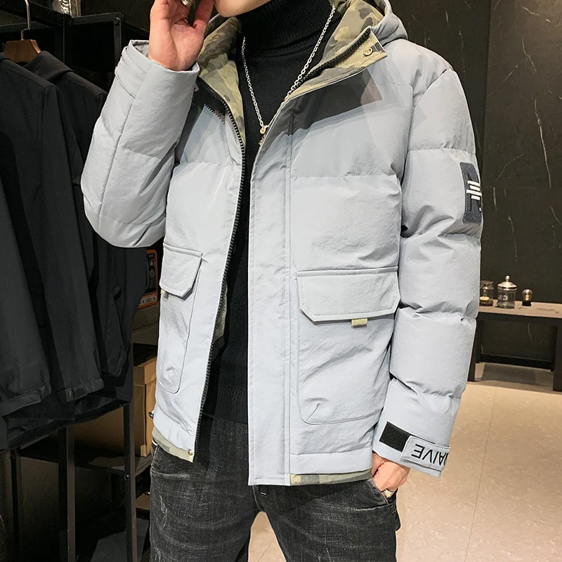 Herren gesteppte Kapuzenjacke mit Pattentaschen und verstellbaren Klettmanschetten Nord Taschen