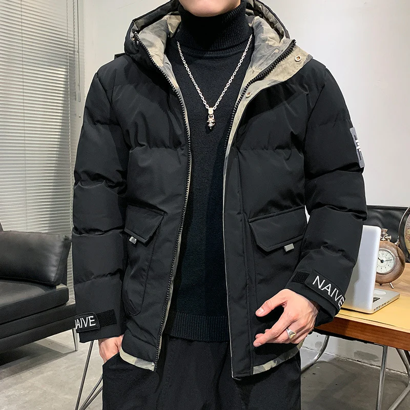 Herren gesteppte Kapuzenjacke mit Pattentaschen und verstellbaren Klettmanschetten Nord Taschen