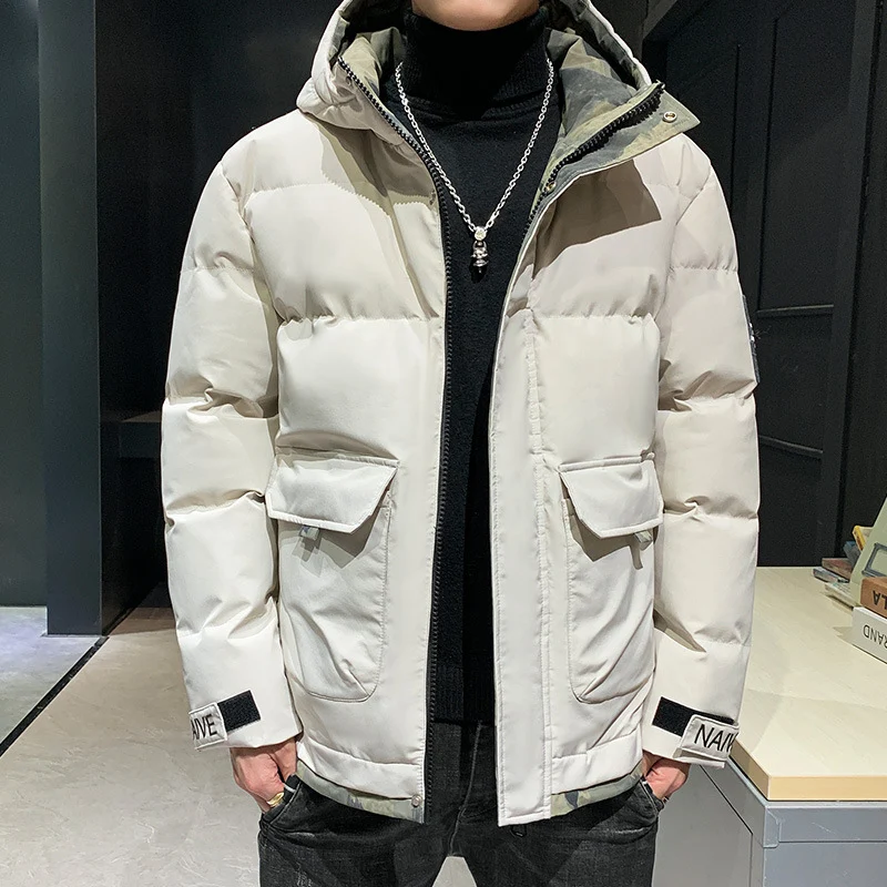 Herren gesteppte Kapuzenjacke mit Pattentaschen und verstellbaren Klettmanschetten Nord Taschen