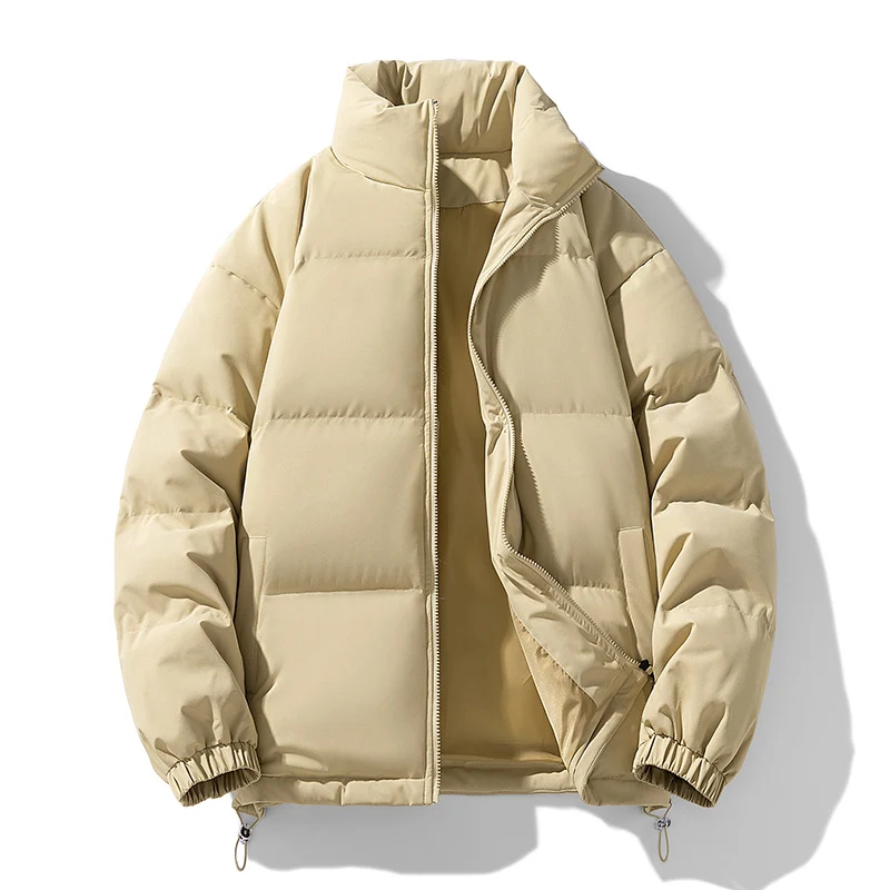 Herren Gepolsterte Pufferjacke mit hohem Stehkragen, winddichter Außenlage und verstellbarem Kordelzugsaum Nord Taschen
