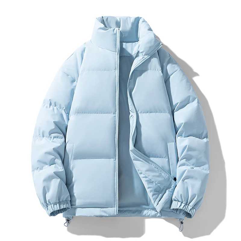 Herren Gepolsterte Pufferjacke mit hohem Stehkragen, winddichter Außenlage und verstellbarem Kordelzugsaum Nord Taschen