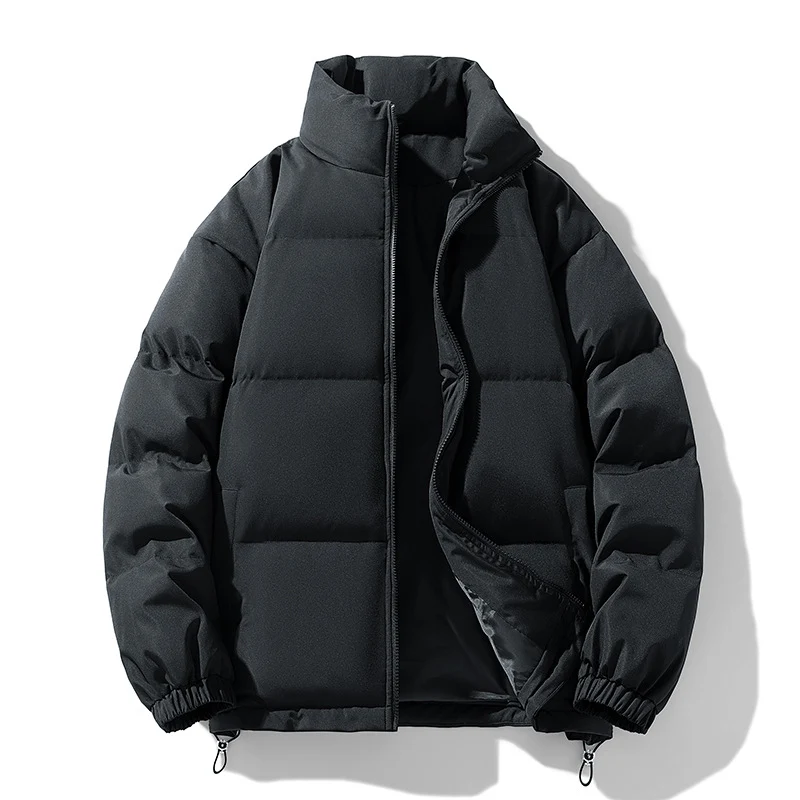 Herren Gepolsterte Pufferjacke mit hohem Stehkragen, winddichter Außenlage und verstellbarem Kordelzugsaum Nord Taschen