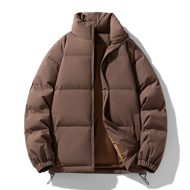 Herren Gepolsterte Pufferjacke mit hohem Stehkragen, winddichter Außenlage und verstellbarem Kordelzugsaum Nord Taschen