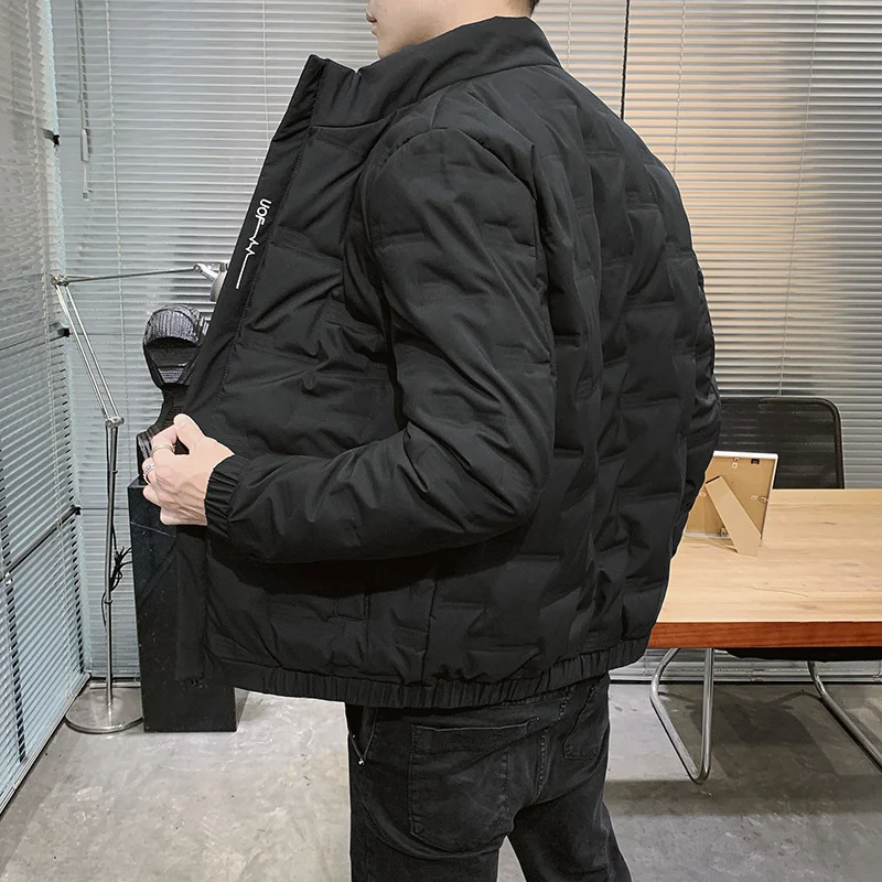 Herren Stehkragen-Steppjacke mit geometrischer Steppung und elastischen Bündchen Nord Taschen