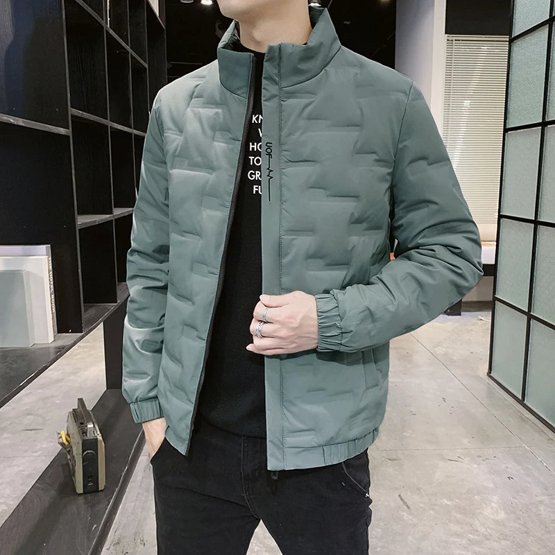 Herren Stehkragen-Steppjacke mit geometrischer Steppung und elastischen Bündchen Nord Taschen