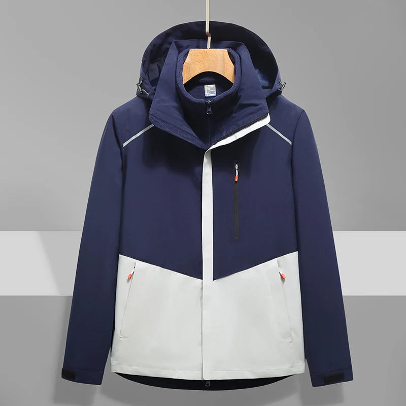 Herren Softshell-Outdoorjacke mit Kapuze, wind- und wasserdicht Nord Taschen